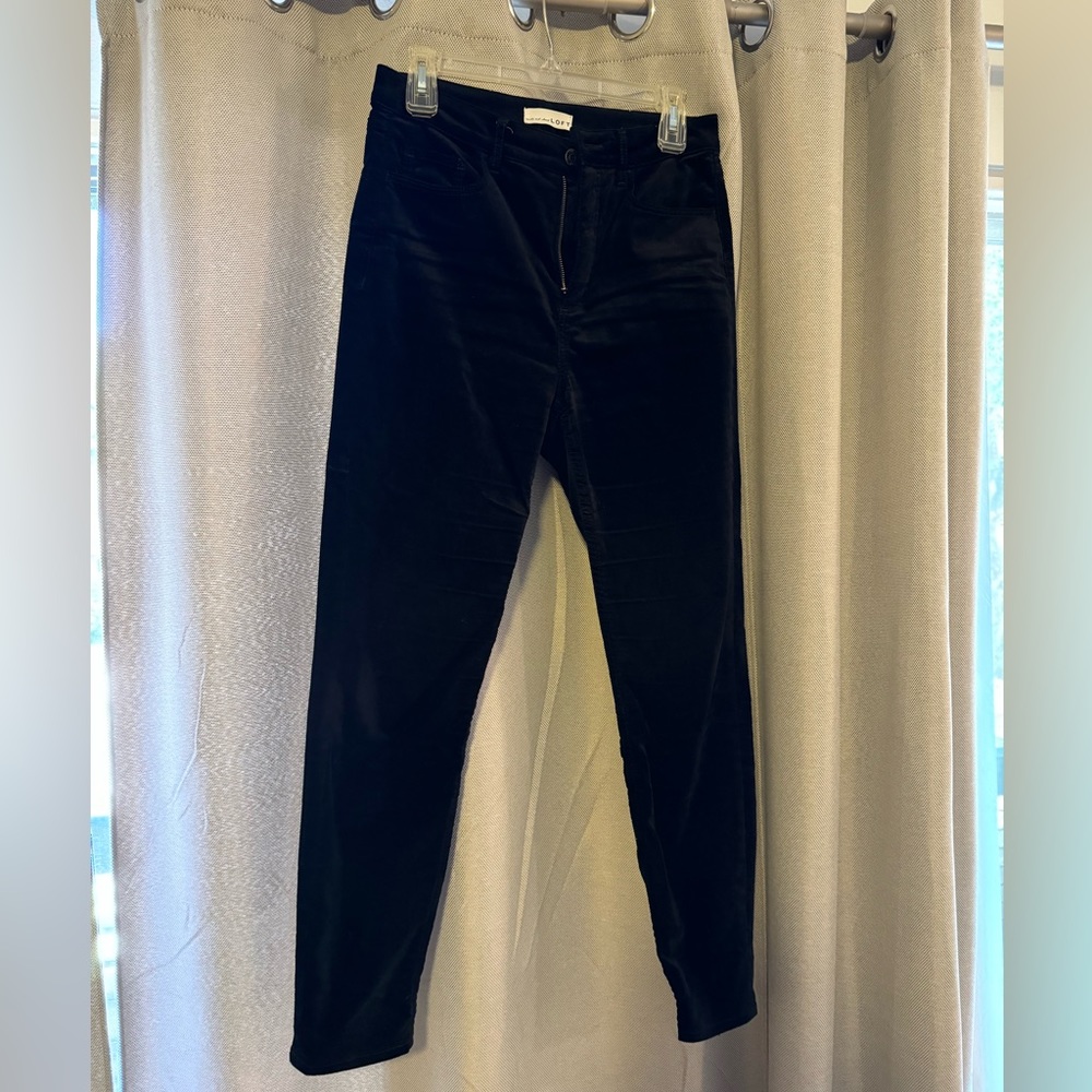 Loft velvet ankle pants